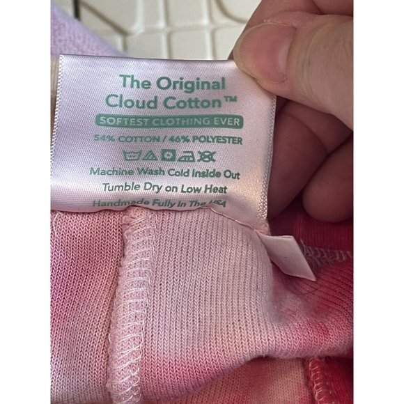 Soft Serve SweatPants Womens XS Pink Tie Dye Cloud Cotton Drawstring Waist - Picture 6 of 7